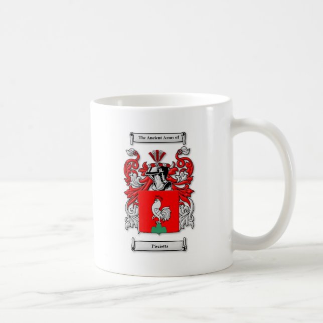 Pisciotta Coat of Arms Coffee Mug (Right)