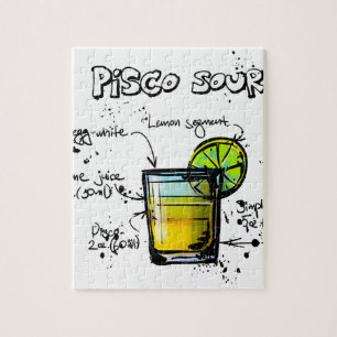 Pisco Sour Cocktail Recipe Jigsaw Puzzle