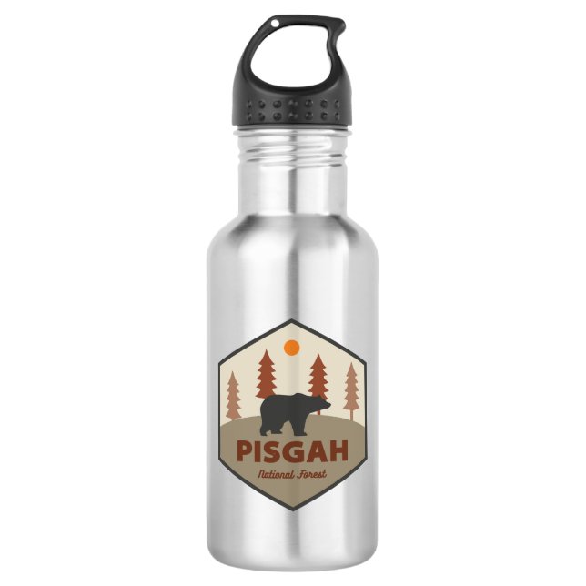 Pisgah National Forest Bear 532 Ml Water Bottle (Front)
