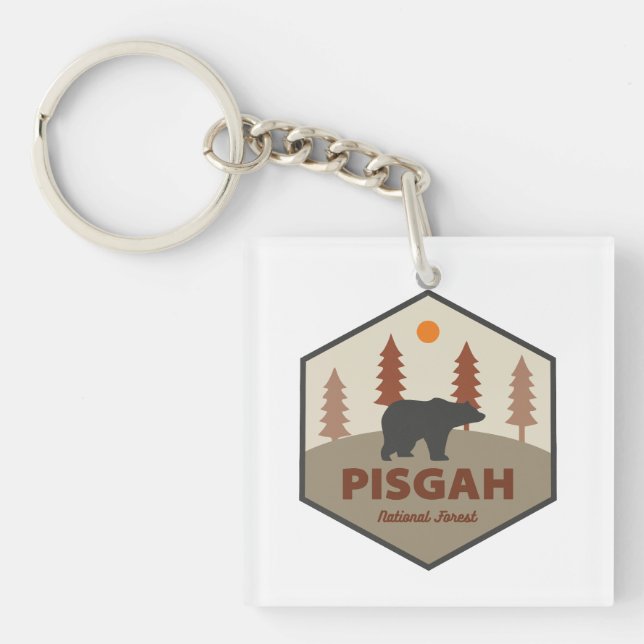 Pisgah National Forest Bear Key Ring (Front)
