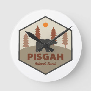 Pisgah National Forest Bear Round Clock