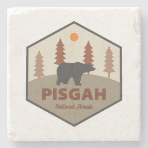 Pisgah National Forest Bear Stone Coaster