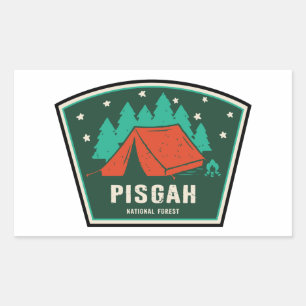 Pisgah National Forest Camping Rectangular Sticker