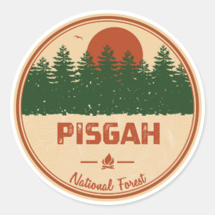 Pisgah National Forest Classic Round Sticker