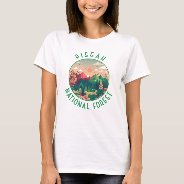 Pisgah National Forest Distressed Circle T-Shirt (Front)