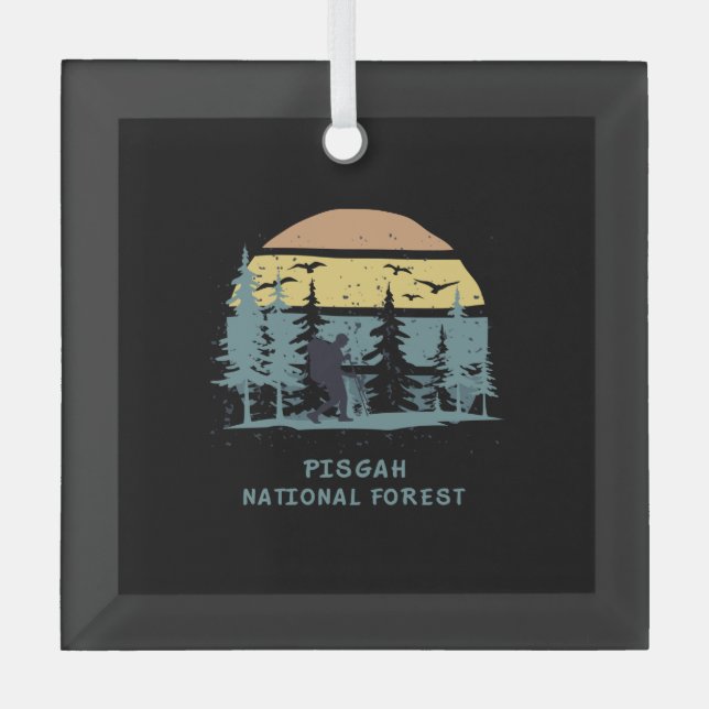 Pisgah National Forest Glass Tree Decoration (Front)