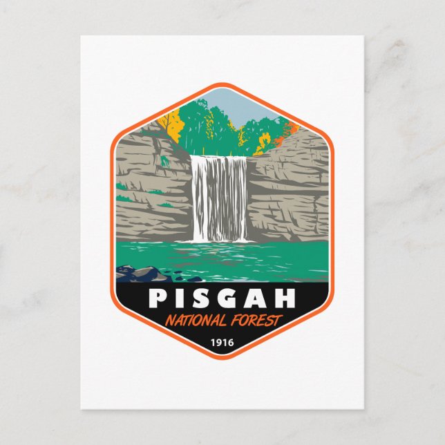 Pisgah National Forest North Carolina Emblem Postcard (Front)