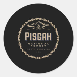 Pisgah National Forest North Carolina Mountain Bik Classic Round Sticker