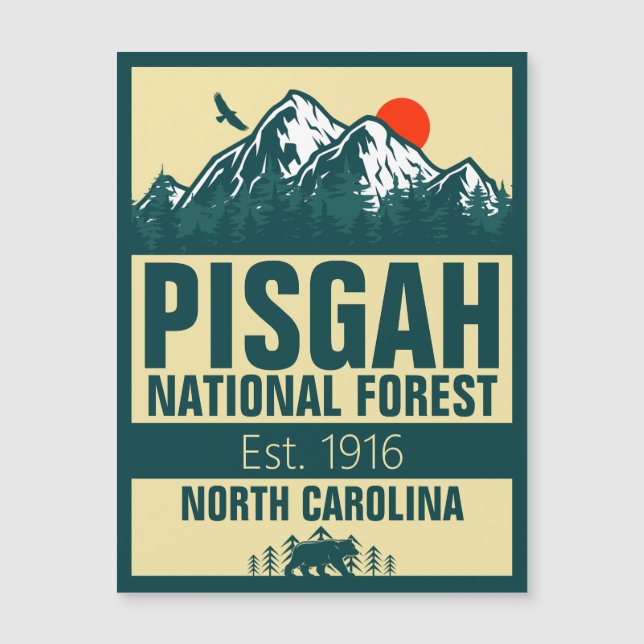 Pisgah National Forest North Carolina - Retro (Front)