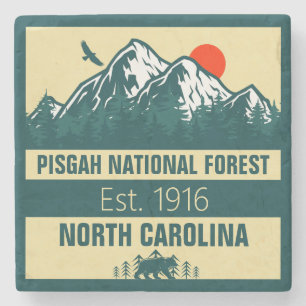Pisgah National Forest North Carolina Vintage Stone Coaster