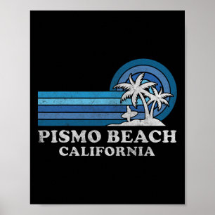 Pismo Beach California Family Summer Vacation Vint Poster