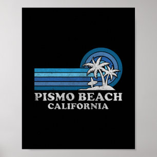 Pismo Beach California Family Summer Vacation Vint Poster