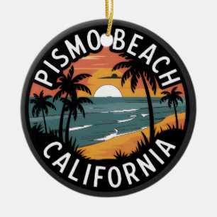 Pismo Beach, California Sunrise Ceramic Tree Decoration