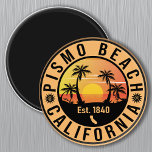 Pismo Beach California Sunset Vacation Souvenir Magnet<br><div class="desc">Pismo Beach California Sunset Vacation Souvenir. Pismo Beach California. This retro design makes a great Christmas or Birthday gift for fans of Pismo Beach Beach. The retro summer vibes design is a perfect gift for travel lovers and tropical destinations fans.</div>