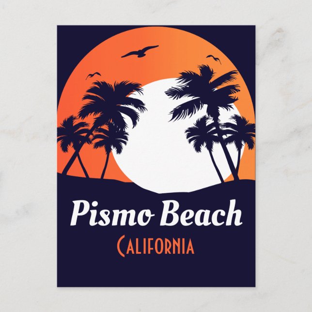 Pismo Beach California Sunset Vacation Souvenirs P Postcard (Front)