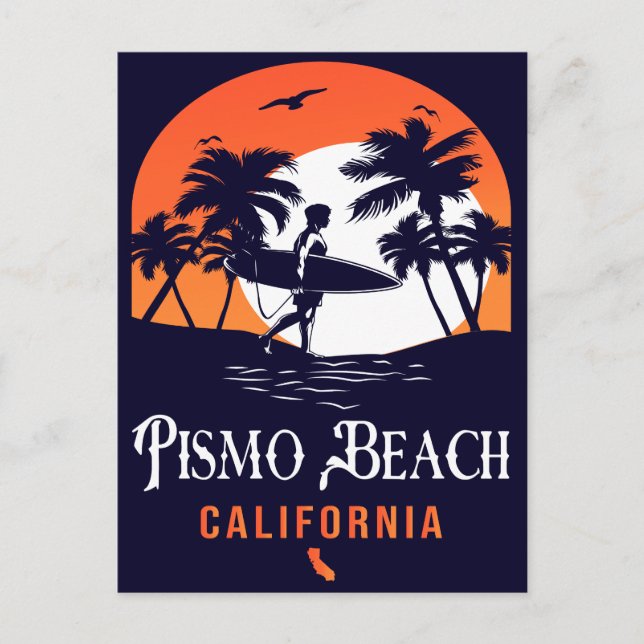 Pismo Beach California Sunset Vacation Souvenirs Postcard (Front)