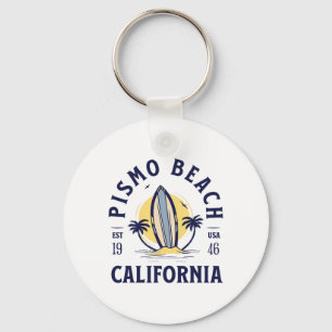 Pismo Beach California Surf Summer Vacation Vintag Key Ring