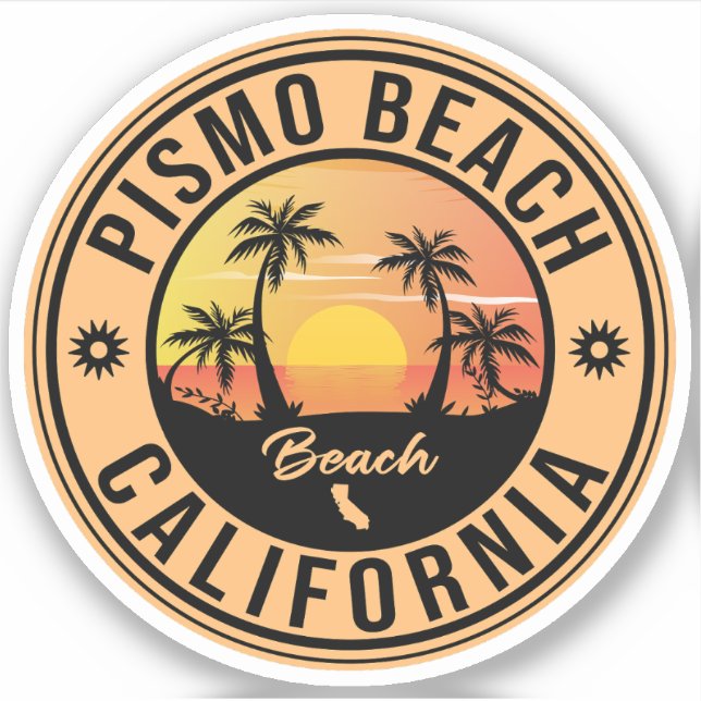 Pismo Beach California Vintage Palm Tree 60s (Front)