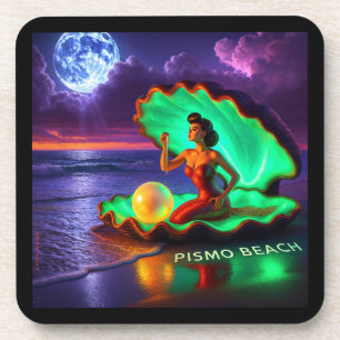 PISMO BEACH MERMAID. SERIES 1 NUMBER 3. COASTER
