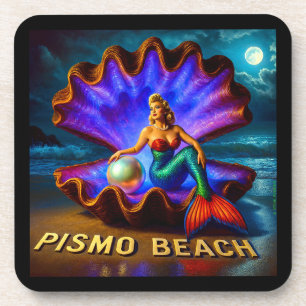 PISMO BEACH MERMAID. SERIES 1 NUMBER 5. COASTER