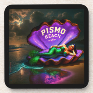 PISMO BEACH MERMAID. SERIES 1 NUMBER 6. COASTER