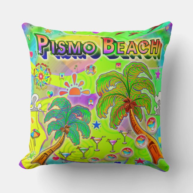 Pismo Beach Mind Focus Pillow (Front)