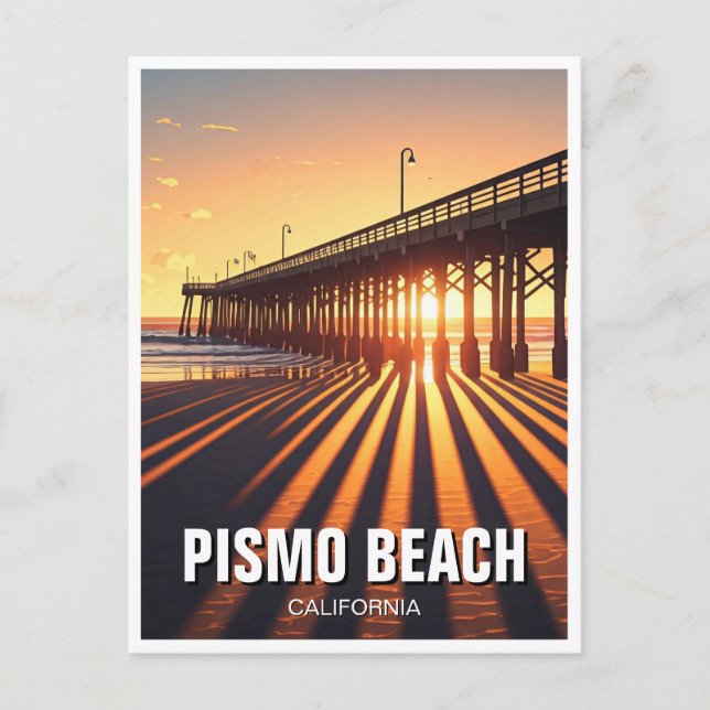 Pismo Beach Pier California Postcard (Front)