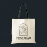Pismo Beach Wedding Welcome Destination Wedding Tote Bag<br><div class="desc">Welcome your Pismo Beach wedding guests with these custom wedding welcome bags! Embrace the sunny spirit with this classic tote featuring a palm tree and ocean line sketch design. Customise it with the name and location of your wedding. Give your guests a stylish gift to be used long after the...</div>