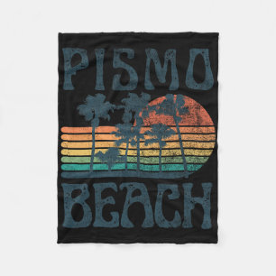 Pismo California Beach Summer Vacation Vintage  Fleece Blanket