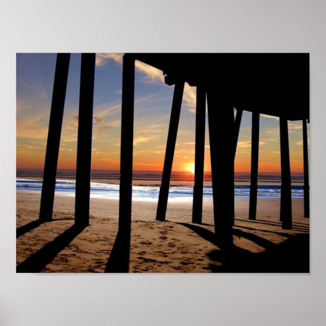 pismo pier sunset poster (Front)