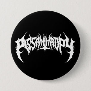 Pissanthropy Death Metal Fake Band Button