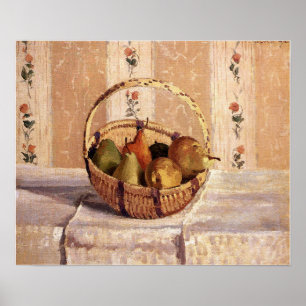 Pissarro - Apples And Pears In A Round Basket 1872 Poster