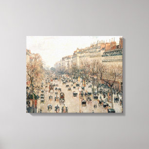 Pissarro - Boulevard Montmartre, Afternoon Sun Canvas Print