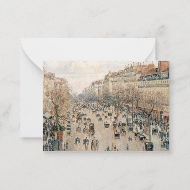 Pissarro - Boulevard Montmartre, Afternoon Sun Card (Front)