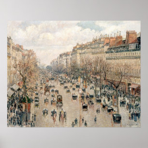 Pissarro - Boulevard Montmartre, Afternoon Sun Poster