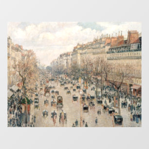 Pissarro - Boulevard Montmartre, Afternoon Sun Window Cling