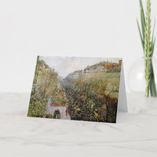 Pissarro - Boulevard Montmartre, Mardi Gras Card