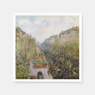 Pissarro - Boulevard Montmartre, Mardi Gras Napkin