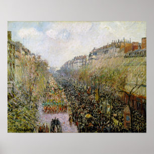 Pissarro - Boulevard Montmartre, Mardi Gras Poster