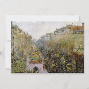Pissarro - Boulevard Montmartre, Mardi Gras Thank You Card
