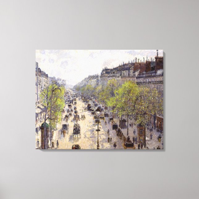 Pissarro - Boulevard Montmartre, Spring Canvas Print (Front)