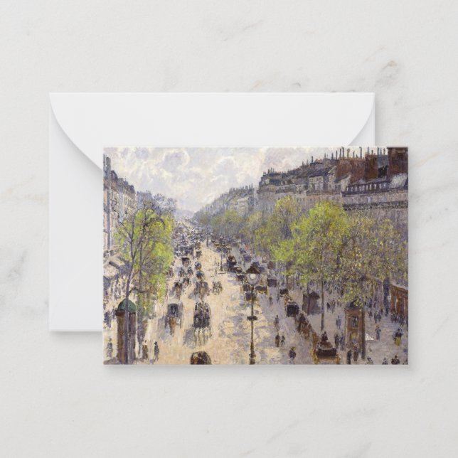 Pissarro - Boulevard Montmartre, Spring Card (Front)