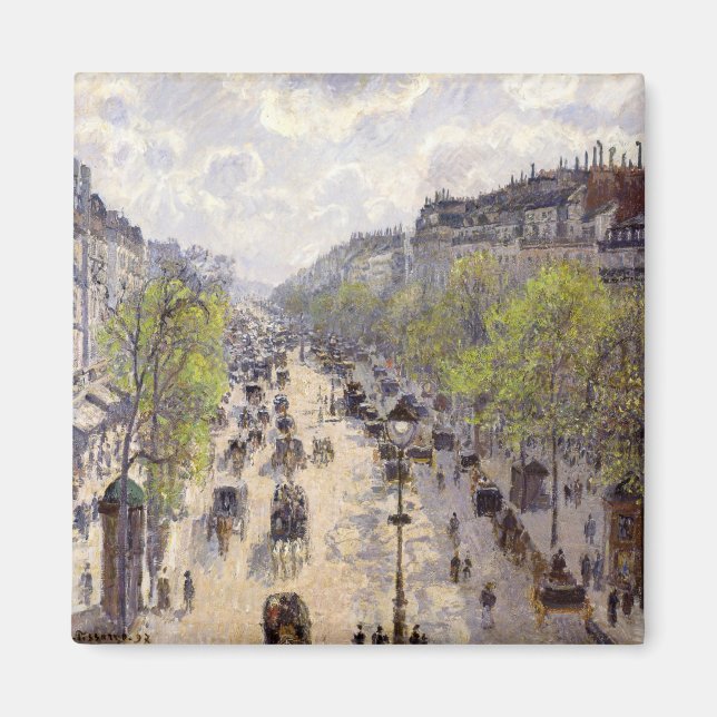 Pissarro - Boulevard Montmartre, Spring Magnet (Front)
