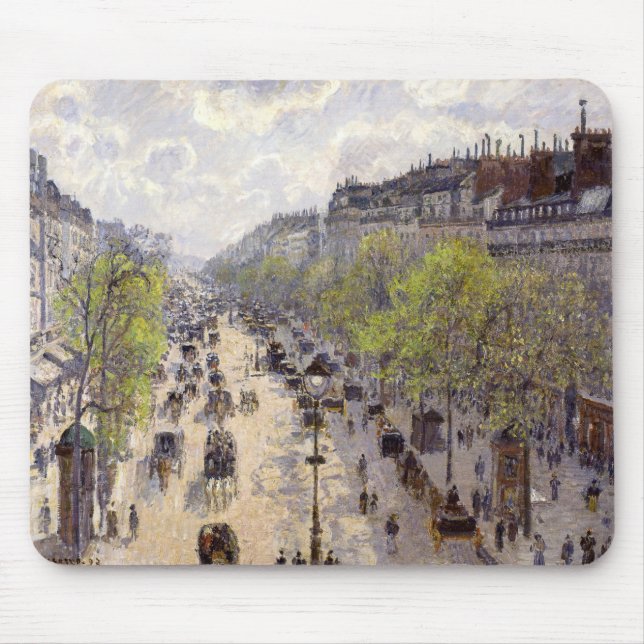 Pissarro - Boulevard Montmartre, Spring Mouse Mat (Front)