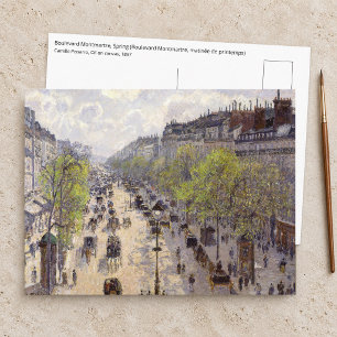 Pissarro - Boulevard Montmartre, Spring Postcard