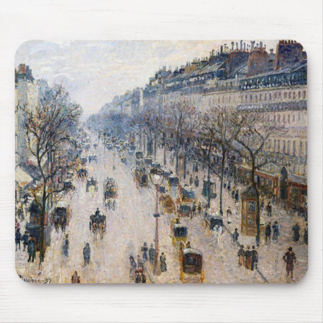 Pissarro - Boulevard Montmartre, Winter Morning Mouse Mat (Front)