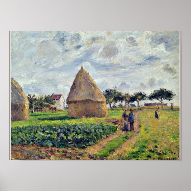 PISSARRO - HAYSTACKS AND CABBAGE PATCH POSTER (Front)