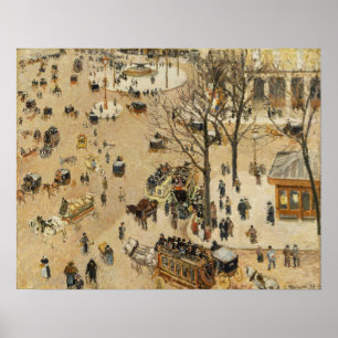 Pissarro - La Place Du Theatre Francais Poster