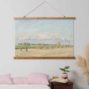 Pissarro Landscape Ile De France Art Wood Wall Hanging Tapestry