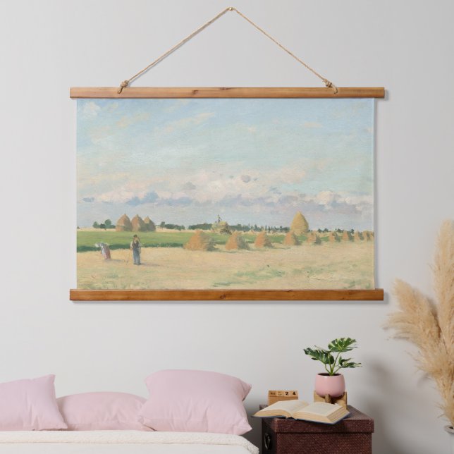 Pissarro Landscape Ile De France Art Wood Wall Hanging Tapestry (Bedroom)